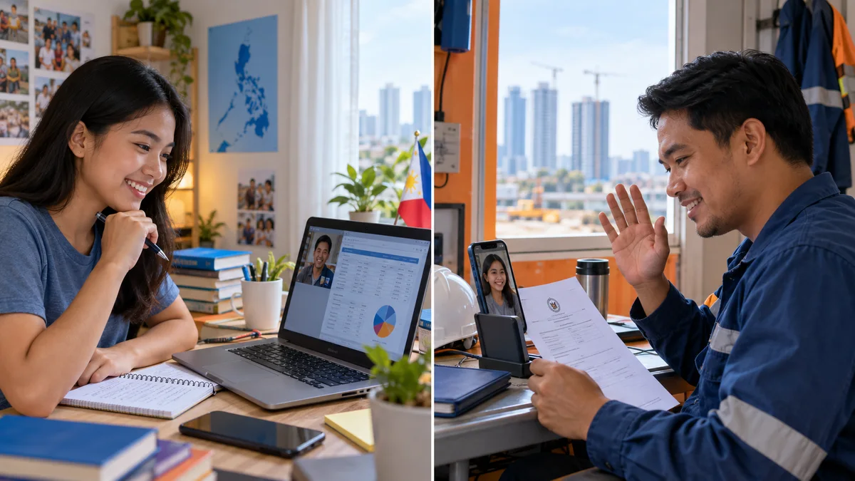 Filipino student reviewing education costs and financial assistance options